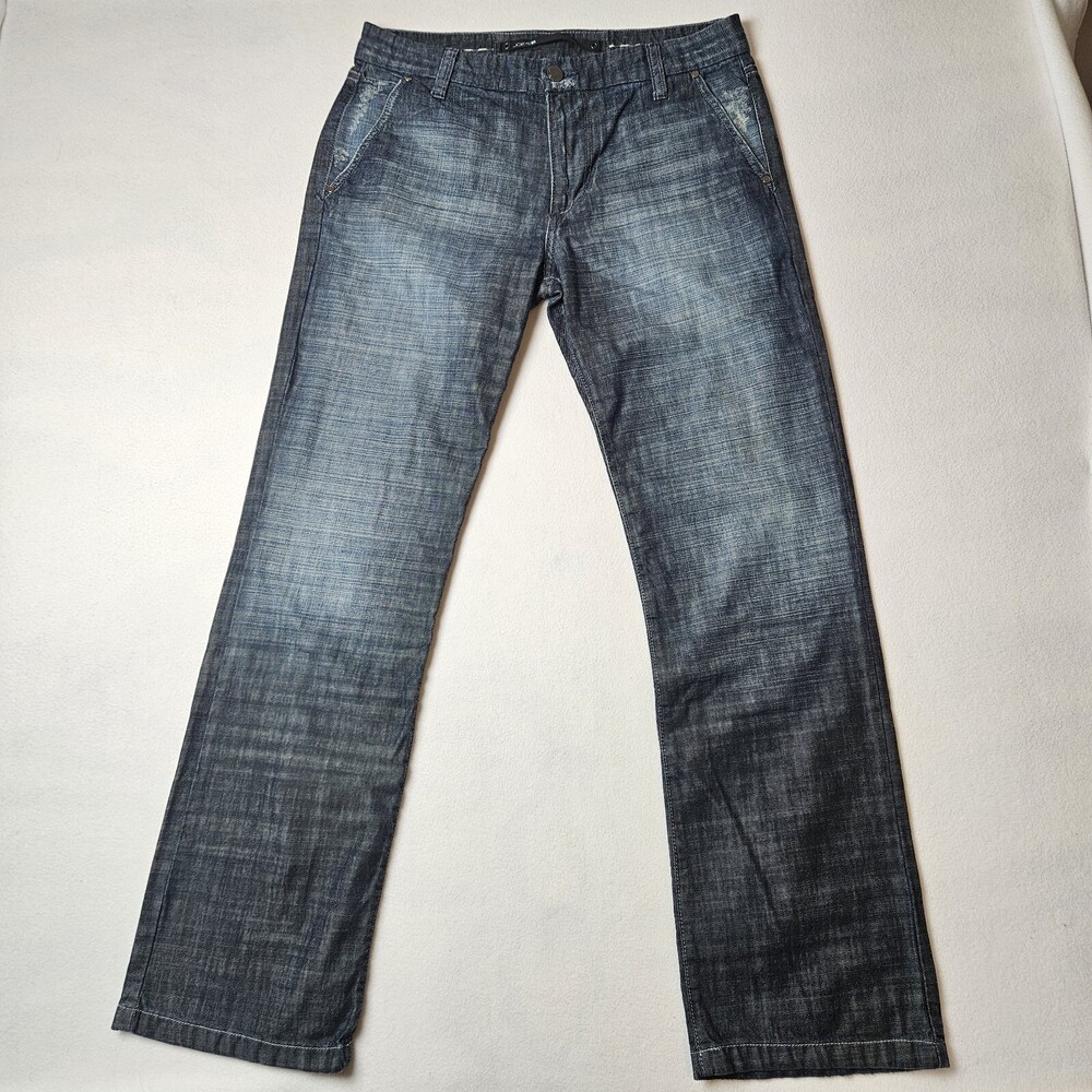Joe's Jeans Men 34 (34x33) Blue Denim Slash Slant Pockets Flap Pocket RA DTRY DK